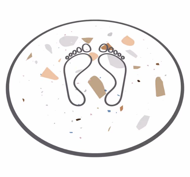 Terrazzo fotavtryck badrumsgolv - Tenstickers