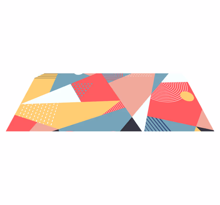 Geometrisk färgglad modern matta - Tenstickers
