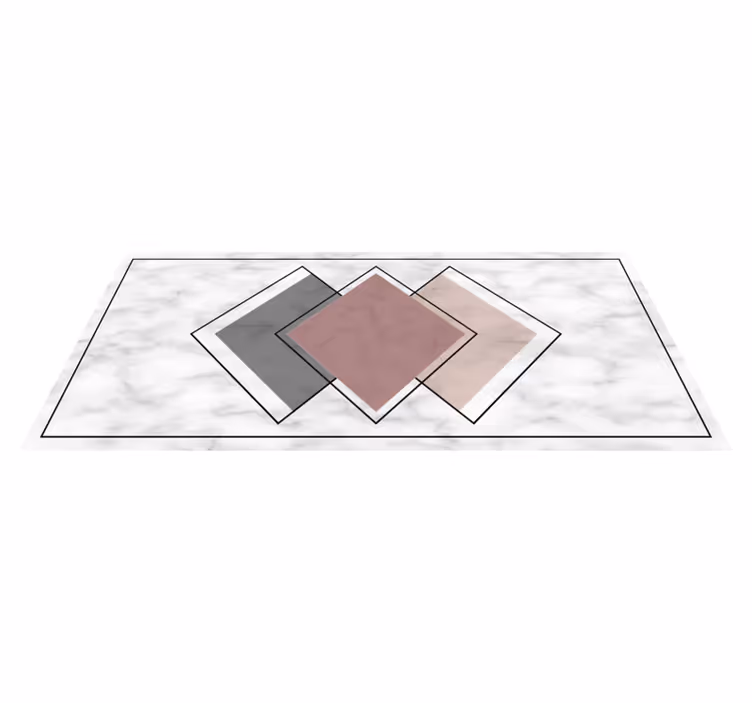 Marmorgeometrier vinylmatta i marmor - Tenstickers