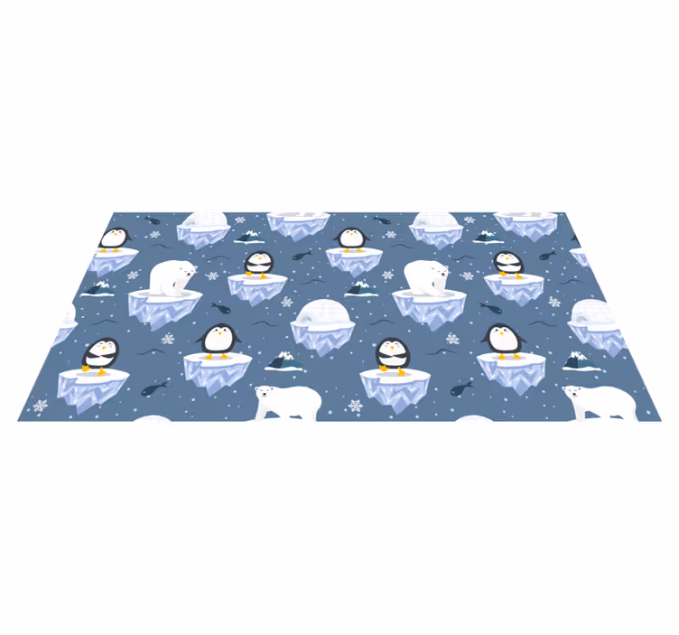 Polarfirande Vinylmatta djur - Tenstickers