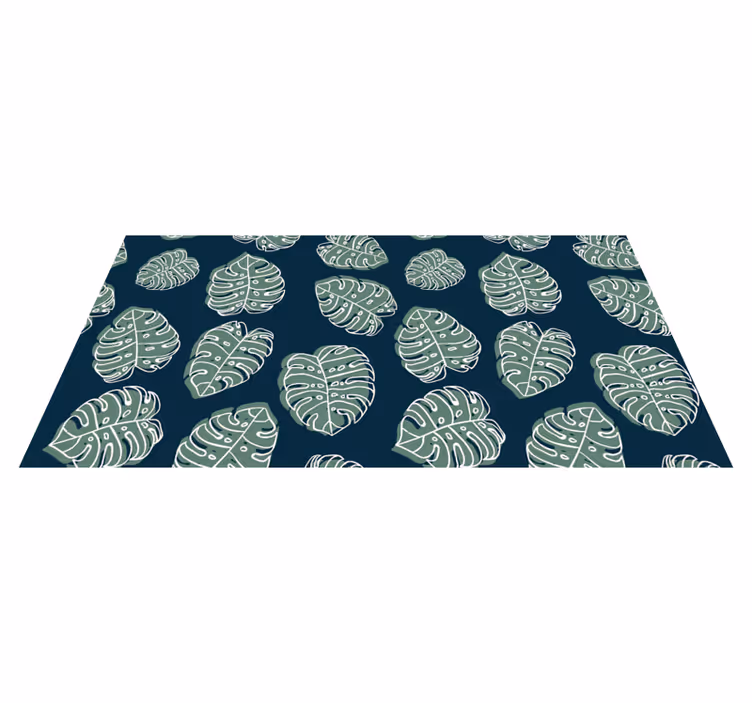 Monstera löv mönster Vinylmatta blommor och växter - Tenstickers