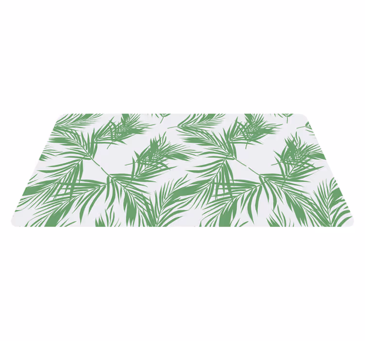 Palmblad mynta blommig matta - Tenstickers