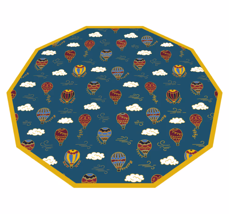 Varmluftsballonger Vinylmatta Barn - Tenstickers