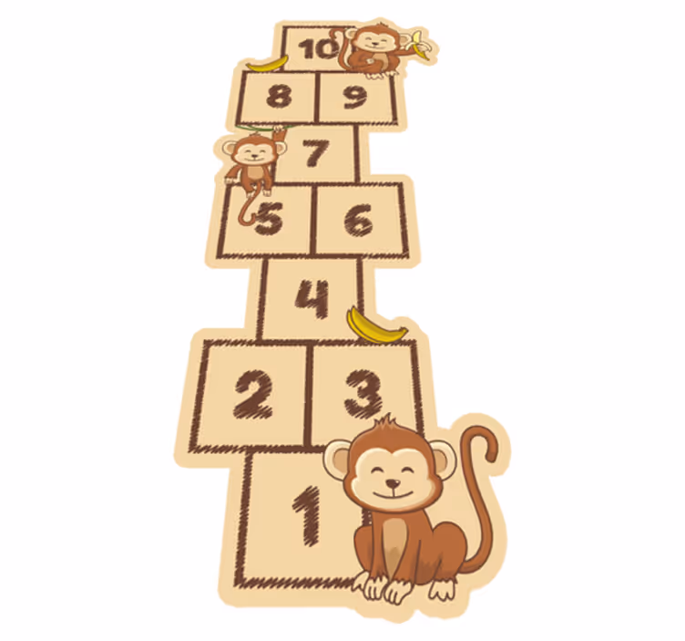 Apa hopscotch Vinylmatta Barn - Tenstickers