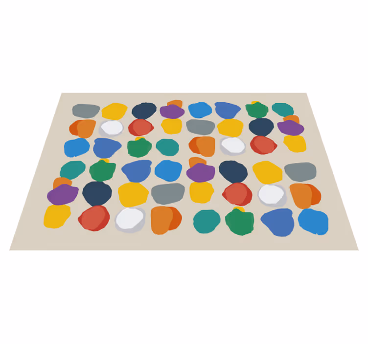Vanlig färg stänk minimal matta - Tenstickers