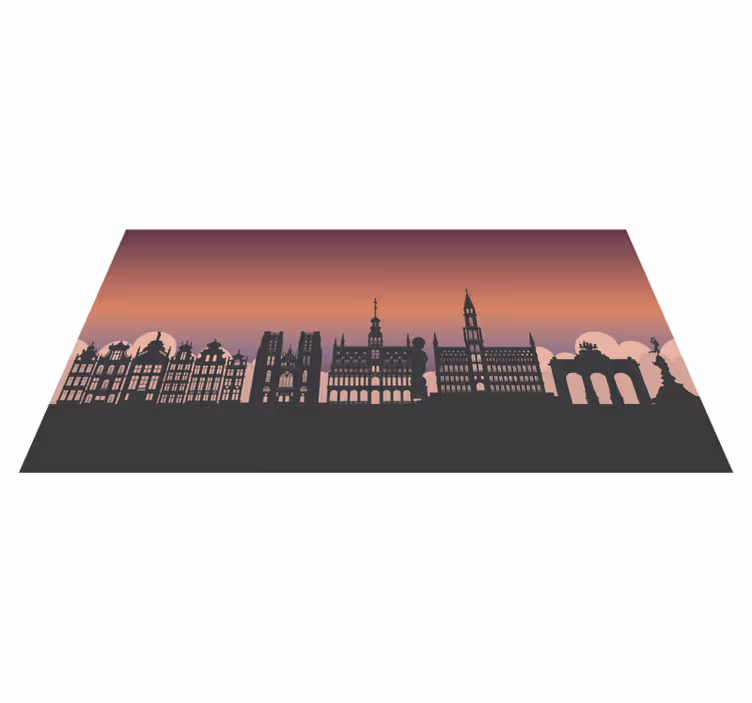 Bryssel illustration modern matta - Tenstickers