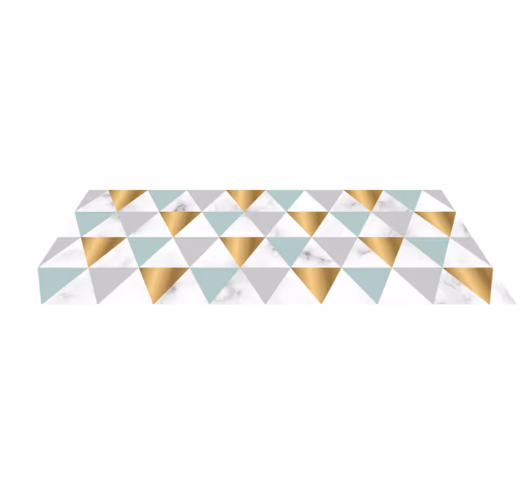 Geometrisk triangelmosaik Vinylmatta geometrisk - Tenstickers