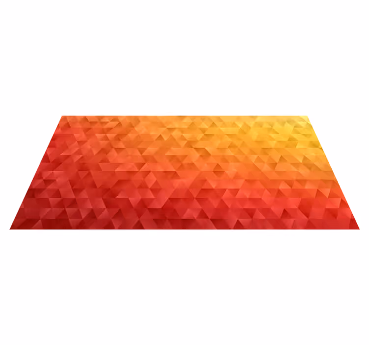 Gulröda och orange trianglar geometriska mattor - Tenstickers