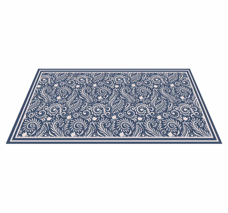 Utsmyckad blommig design Vinylmatta Kök - Tenstickers