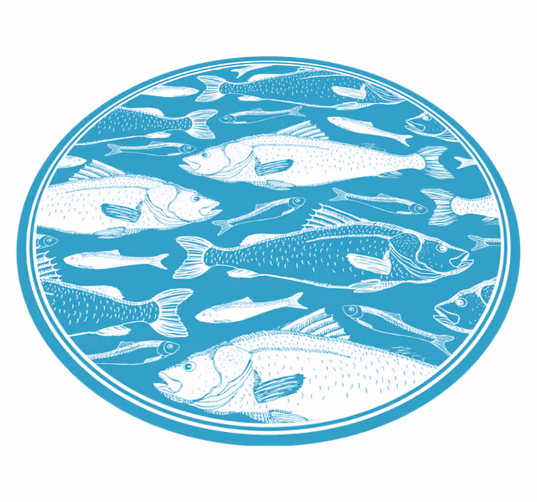 Akvatisk fauna motiv Vinylmatta djur - Tenstickers