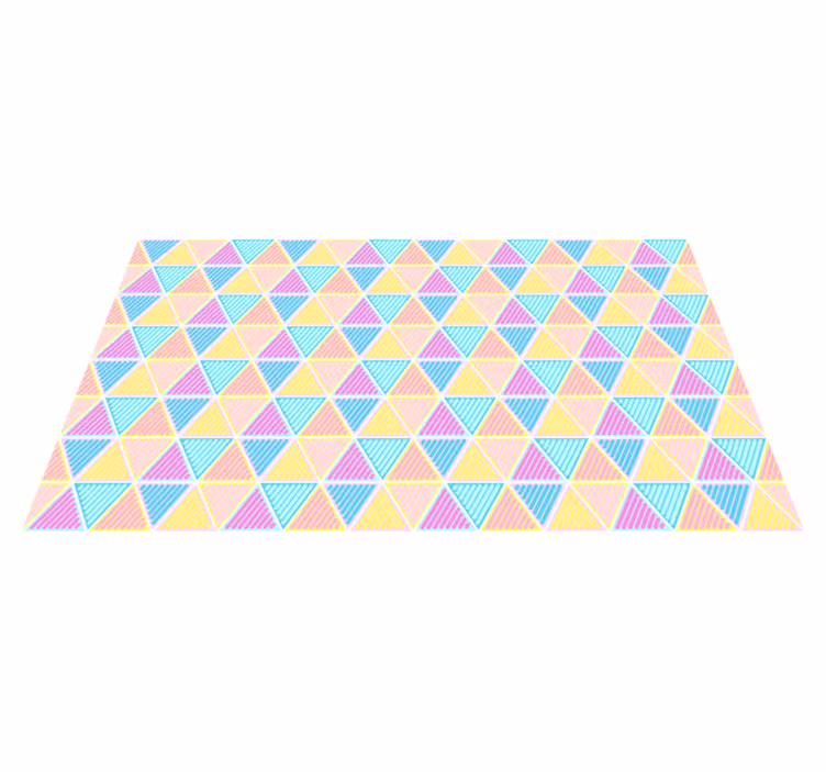 Pastell trianglar färgglada kakel matta - Tenstickers