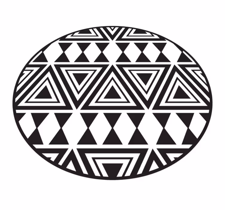 Cirkulära stammönster Vinylmatta geometrisk - Tenstickers