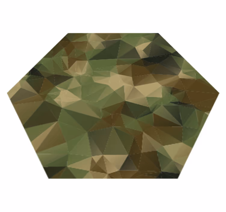 Geometrisk kamouflage vinylmatta - Tenstickers