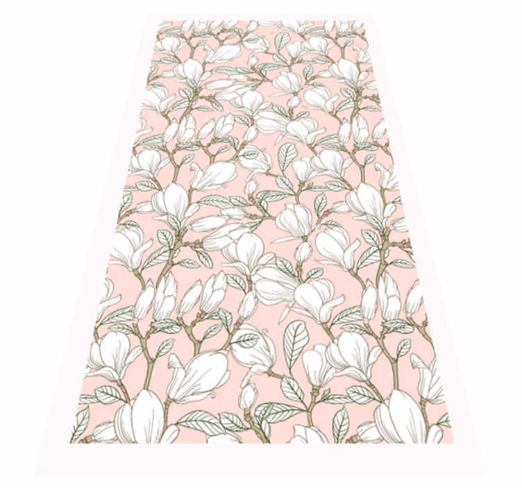 Blommig illustration Vinylmatta blommor och växter - Tenstickers