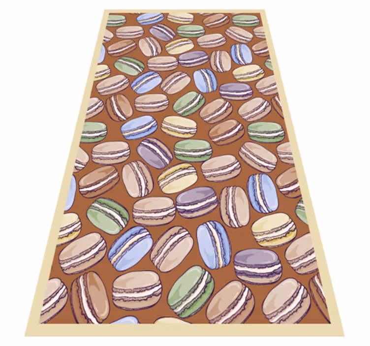 Vinylmatta för kök macarons modern matta - Tenstickers