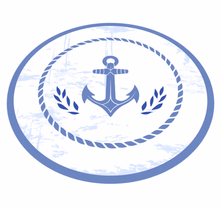 Nautiskt ankaremblem Vinylmatta Vardagsrum - Tenstickers