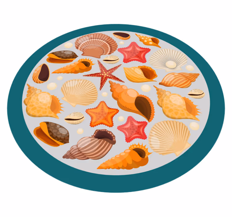 Snäckskalssamling Vinylmatta djur - Tenstickers
