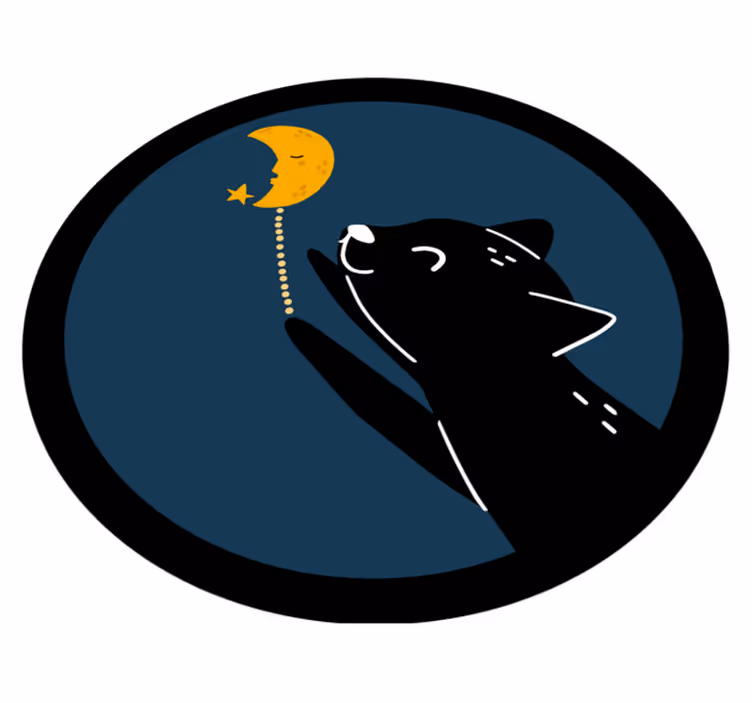 Katt och en måndjursmatta - Tenstickers