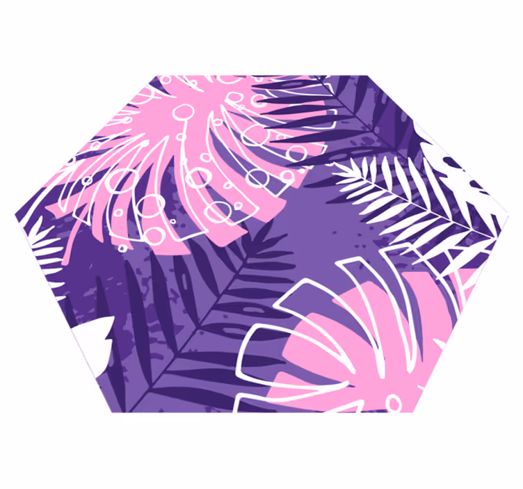 Lila djungelblad natur vinyl matta - Tenstickers