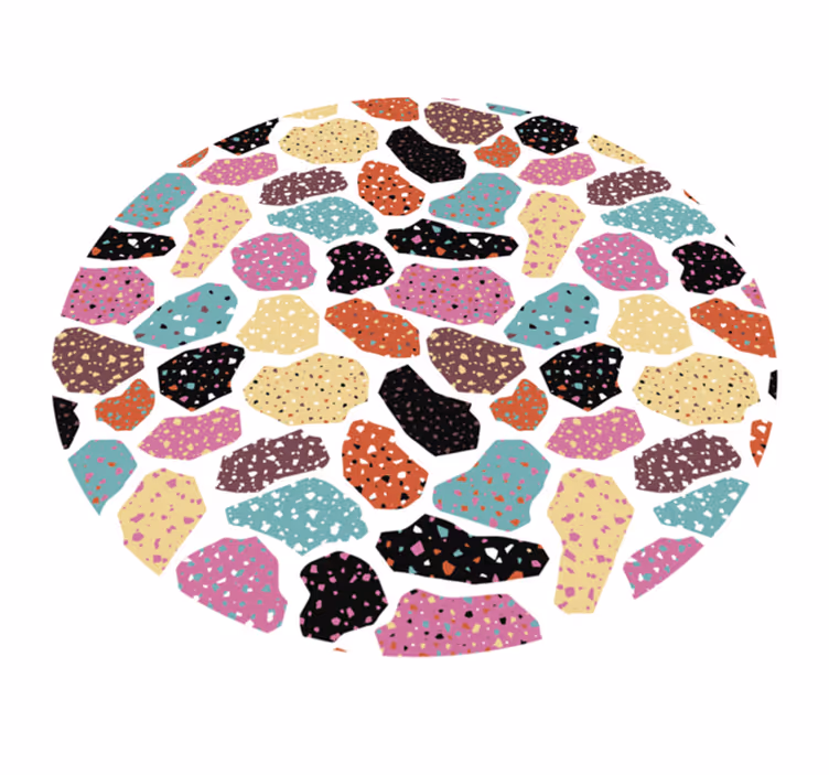 Spräcklig terrazzo Vinylmatta djurtryck - Tenstickers