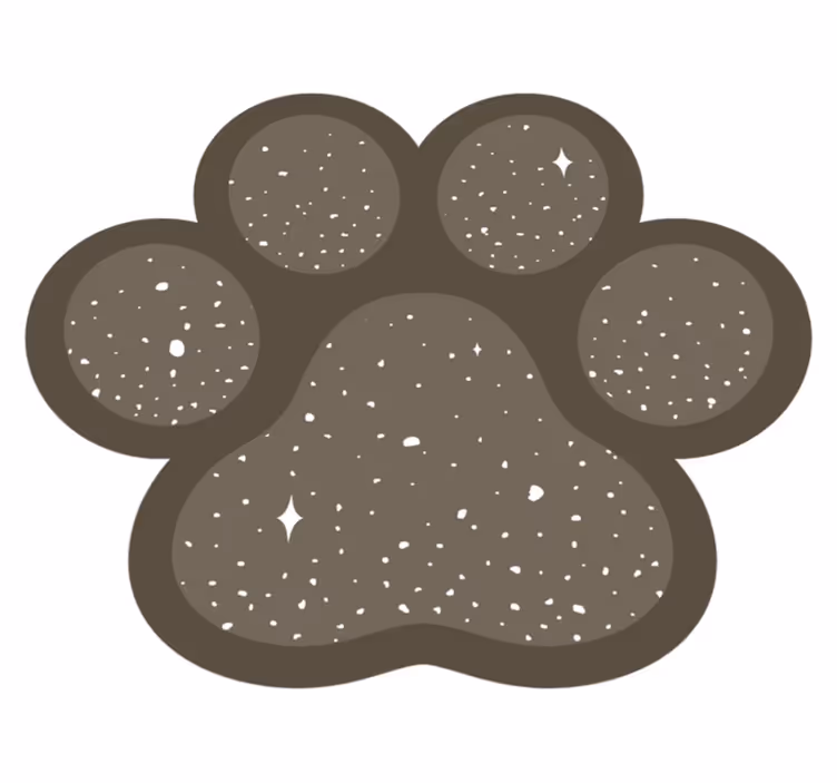 Vinyl matta hund tass djur matta - Tenstickers