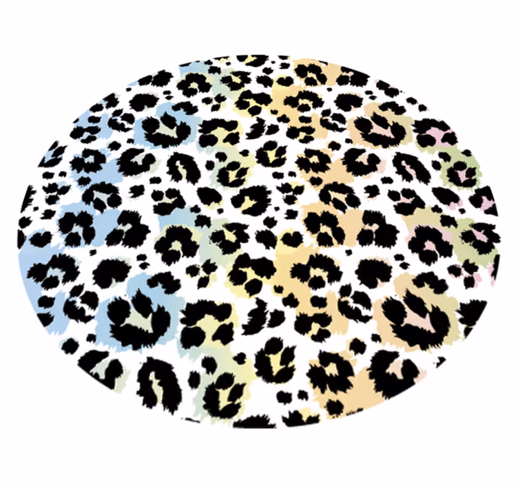 Mångfärgat leopard vinyl matta djur tryck - Tenstickers