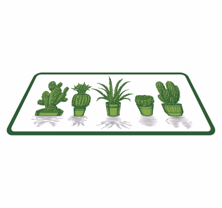 Kaktus samling Vinylmatta blommor och växter - Tenstickers