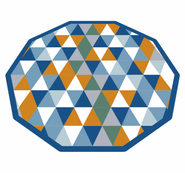 Pvc matta flerfärgade trianglar vinylmattor - Tenstickers
