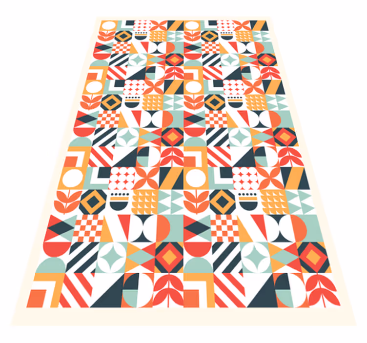Symmetrisk mosaik Vinylmatta geometrisk - Tenstickers