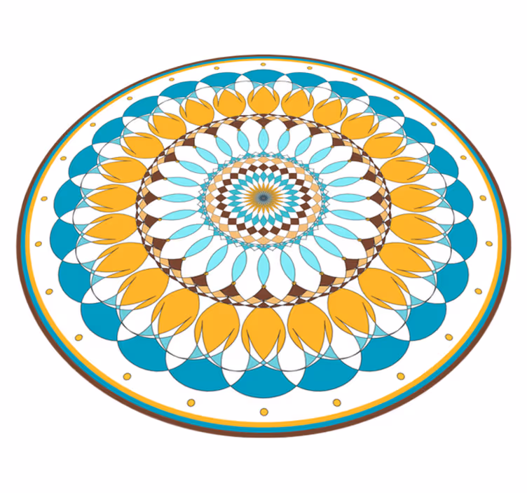 Rund mandala vinylmatta - Tenstickers