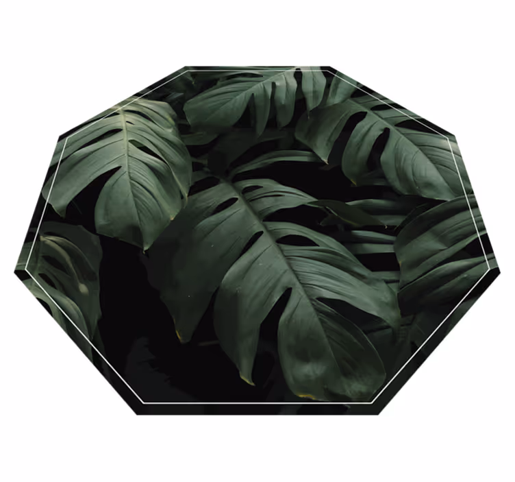 Monstera lämnar blommig matta - Tenstickers