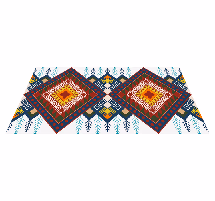 Geometriska etniska mönster mosaik golvplattor - Tenstickers