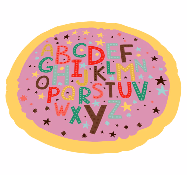 Färgglada alfabet vinyl matta - Tenstickers