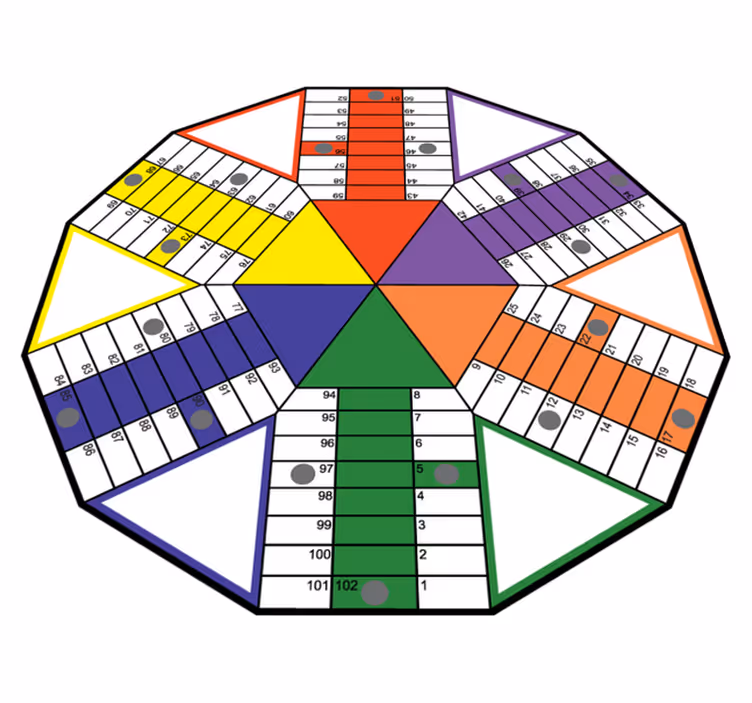 Klassiska parchis spel matta - Tenstickers