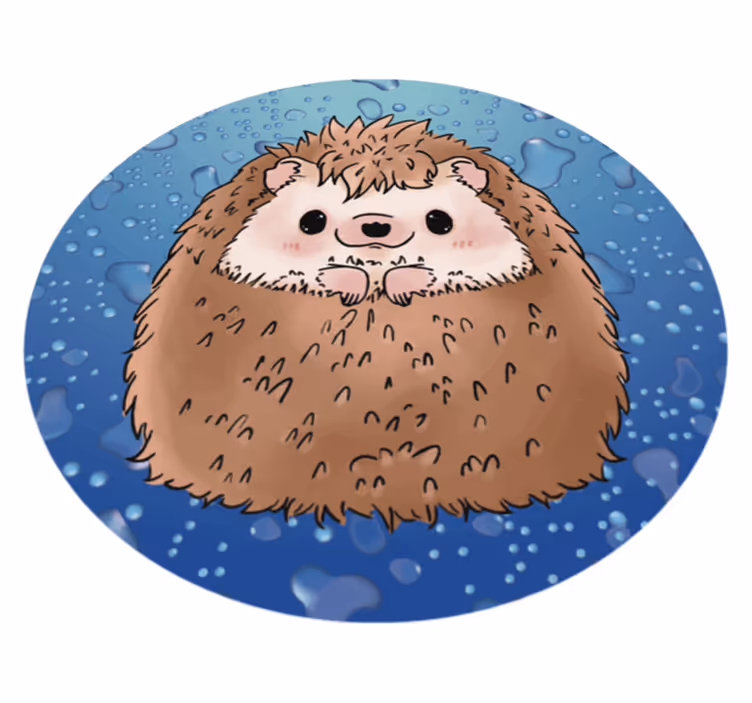 Bedårande igelkott djur vinyl matta - Tenstickers