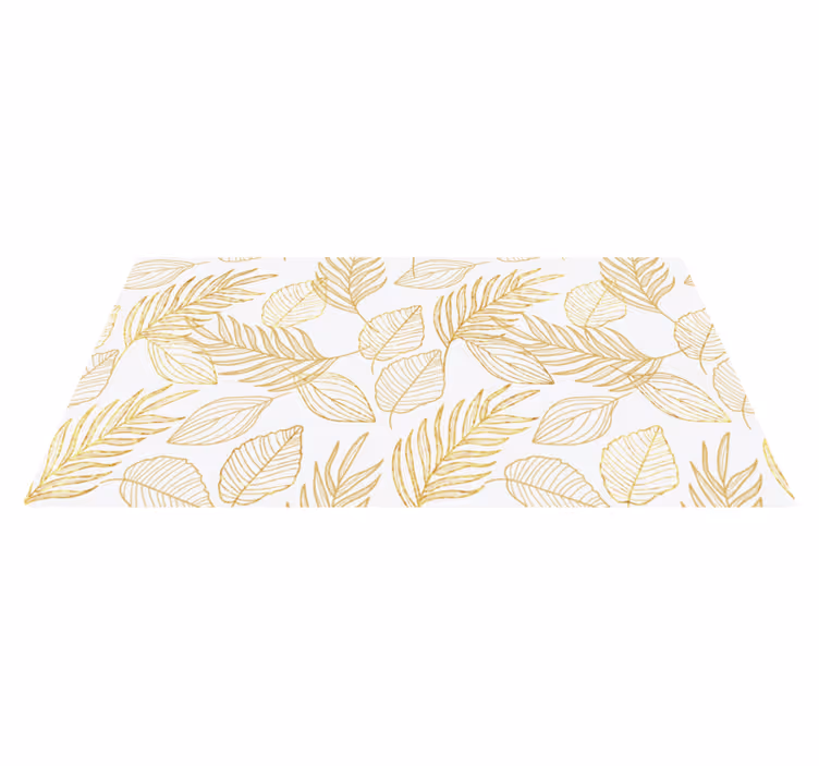 Blad motiv illustration Vinylmatta blommor och växter - Tenstickers