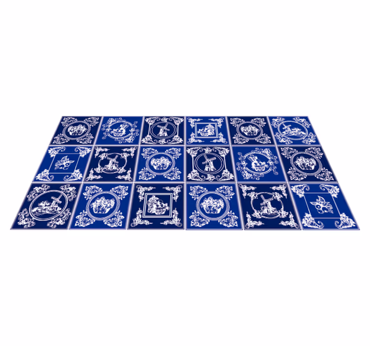 Keramiska ornament Vinylmatta Kök - Tenstickers