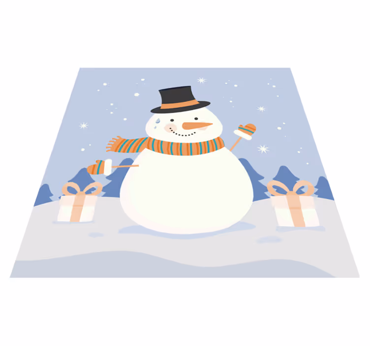 Snö man julgranmatta - Tenstickers