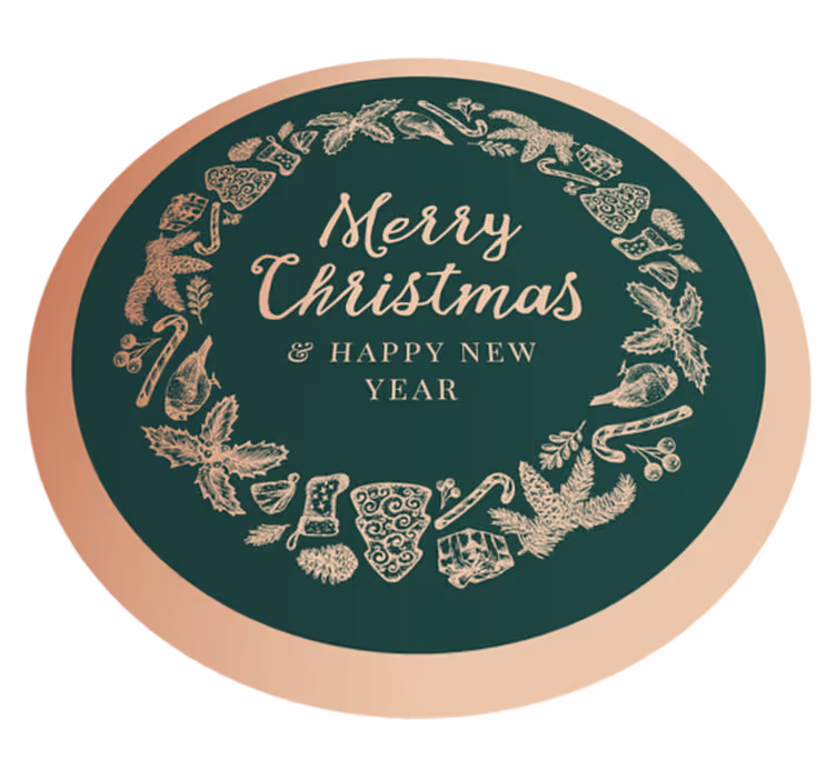 God jul & gott nytt år julmatta - Tenstickers