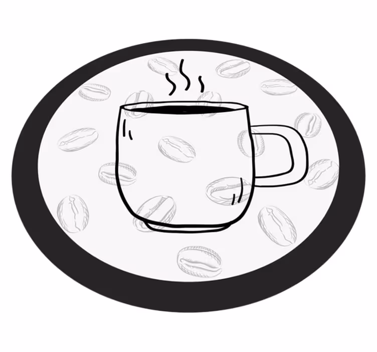 Kaffekopp illustration Vinylmatta Kök - Tenstickers