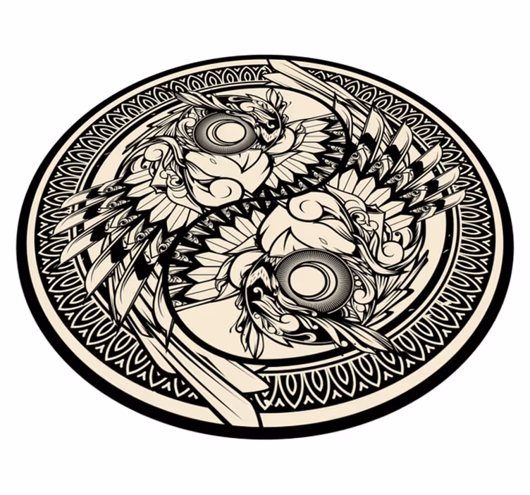 Detaljerad mandala Vinylmatta Mandala - Tenstickers