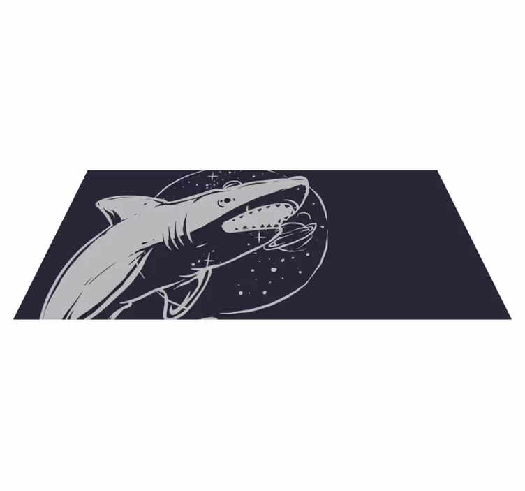 Haj fisk vild illustration djur matta - Tenstickers