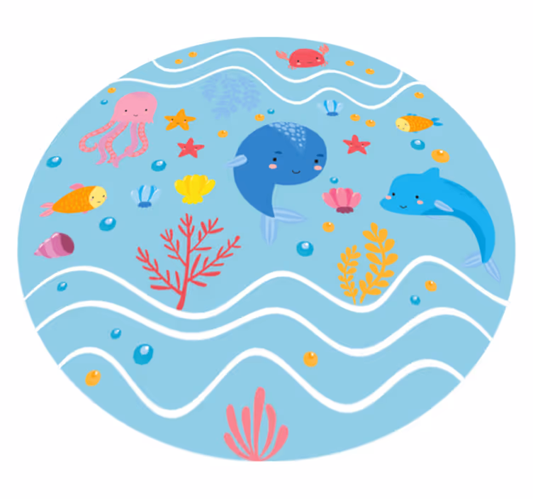 Oceaniska vänner Vinylmatta Barn - Tenstickers