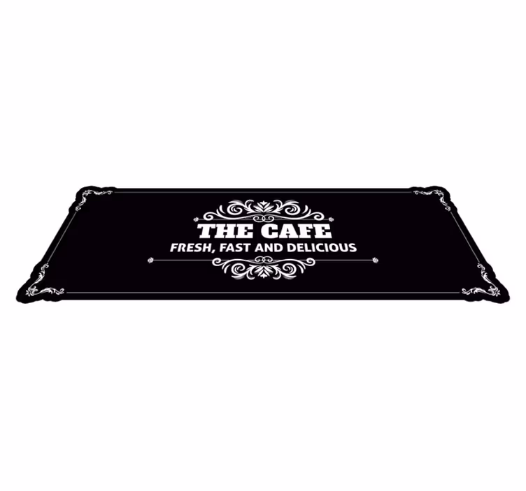 Café anpassade vinyl matta - Tenstickers