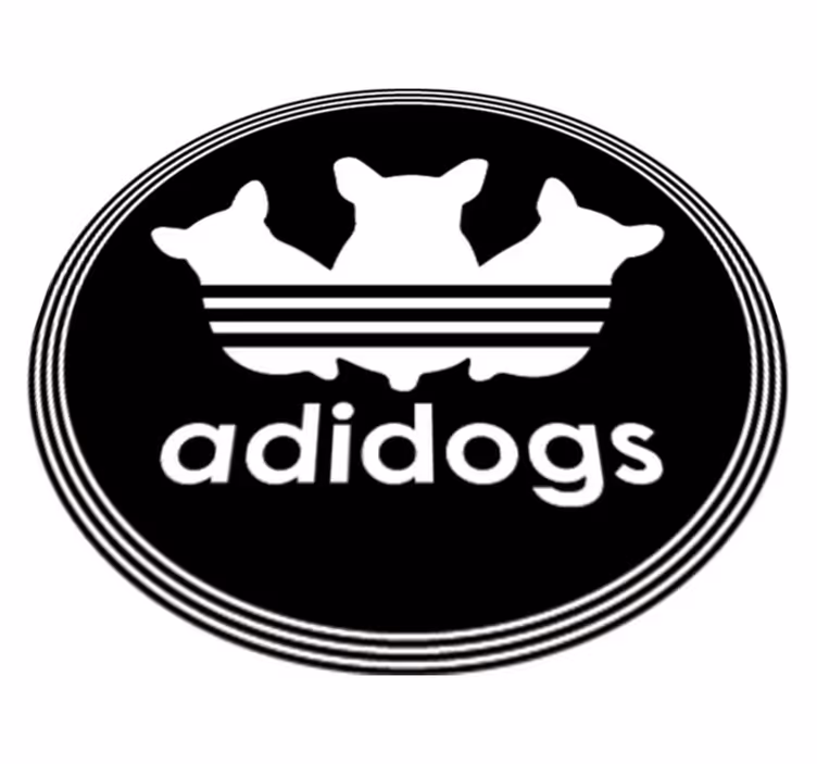 Adidogs roliga djur vinyl matta - Tenstickers