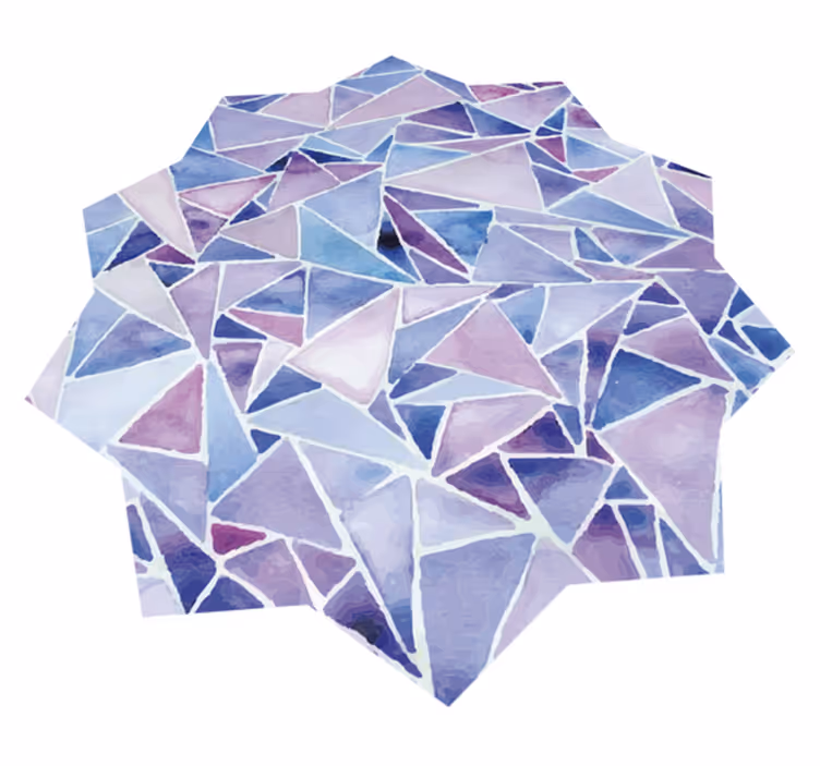 Modern geometrisk arrangemang Vinylmatta Mosaik - Tenstickers