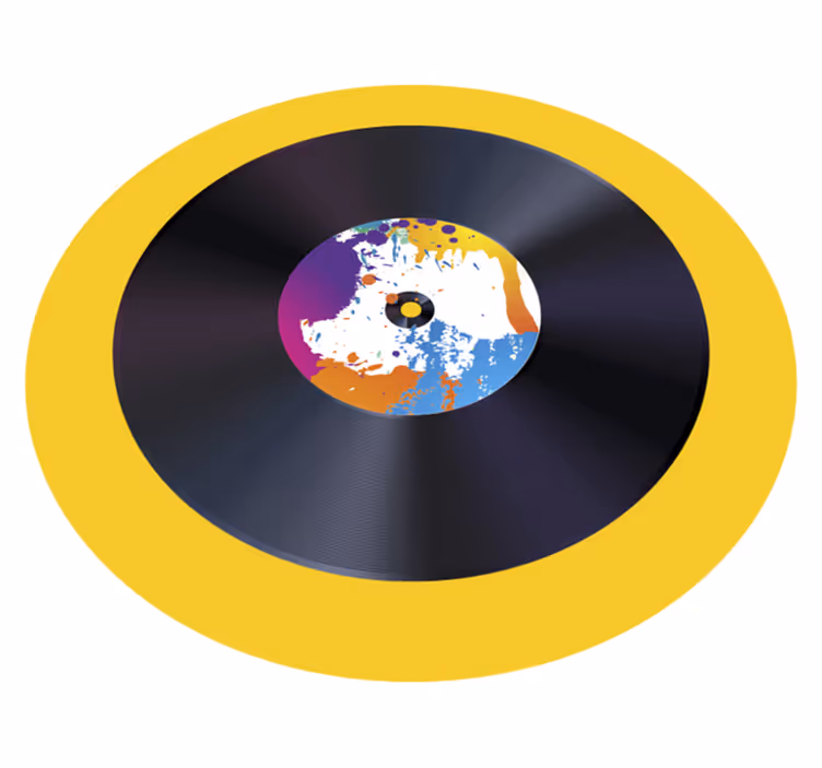 Färgglada lp konst modern matta - Tenstickers