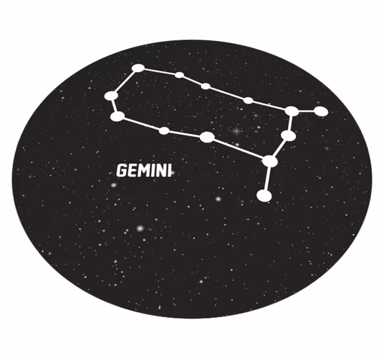 Stjärntecken gemini modern matta - Tenstickers