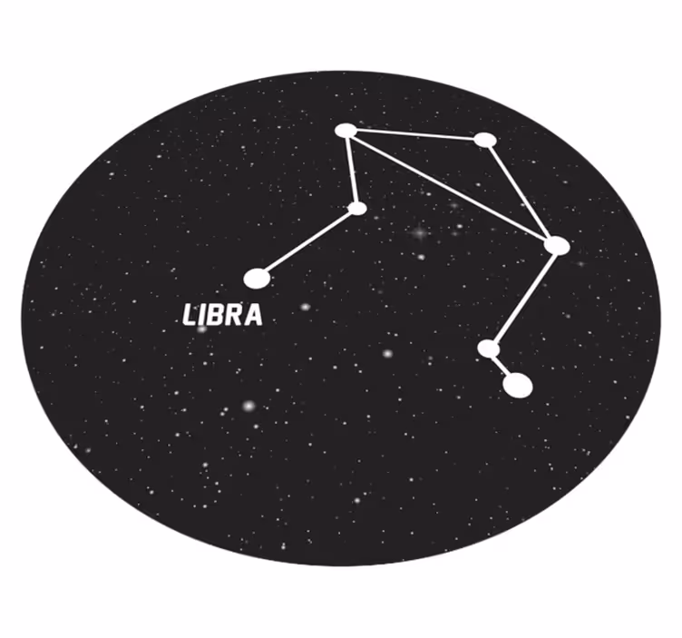 Stjärntecken libra modern matta - Tenstickers