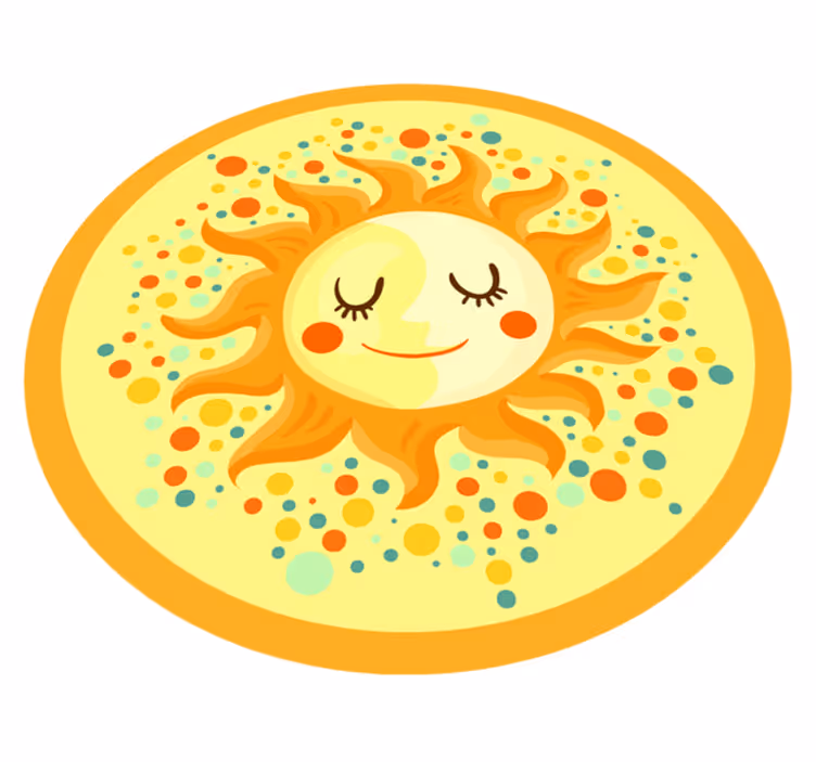 Solskenscirkel Vinylmatta daghem - Tenstickers